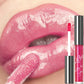 Coral Pink Glitter Lip Glaze LongLasting Moisturizing Shimmer Mirror Lipgloss Waterproof Liquid Lipstick Lip Oil Makeup Lip Tint