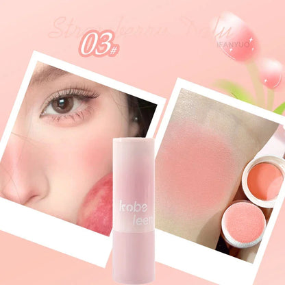 Double-ended Blush Stick Soft Face Brightening Contouring Shadow Blusher Powder Peach Pink Cheek Tint Korean Makeup Cosmetics