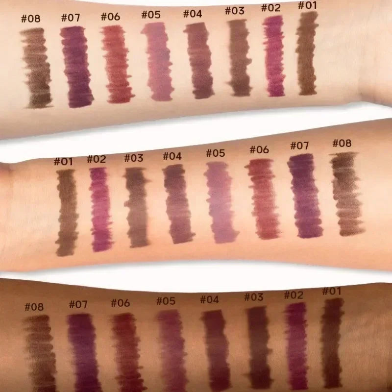 Nude Matte Lipstick Pencil 8 Colors Nude Matte Lipstick Pencil Velvet Contour Lip Liner High Pigmented Lip Liner Lip Makeup Tool