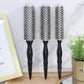New Type Professional Wood Round Curly Combs For Women Hairdressing Massage Brush Salon Barber Aluminum Tube Hair Styling Comb