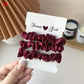 3Pcs/Set Smooth Silky Hair Scrunchies Women Ponytail Holders Rubber Bands Hair Ties Silk Satin Solid Color Small Intestine Ring
