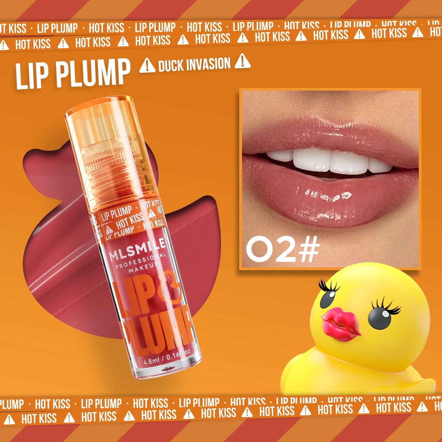 MLSMILE Duck Lip Plump Lip Oil Moisturizing Lip Gloss Mirror Water nature long-lasting Gloss Gloss Pearl Lip Glaze Set