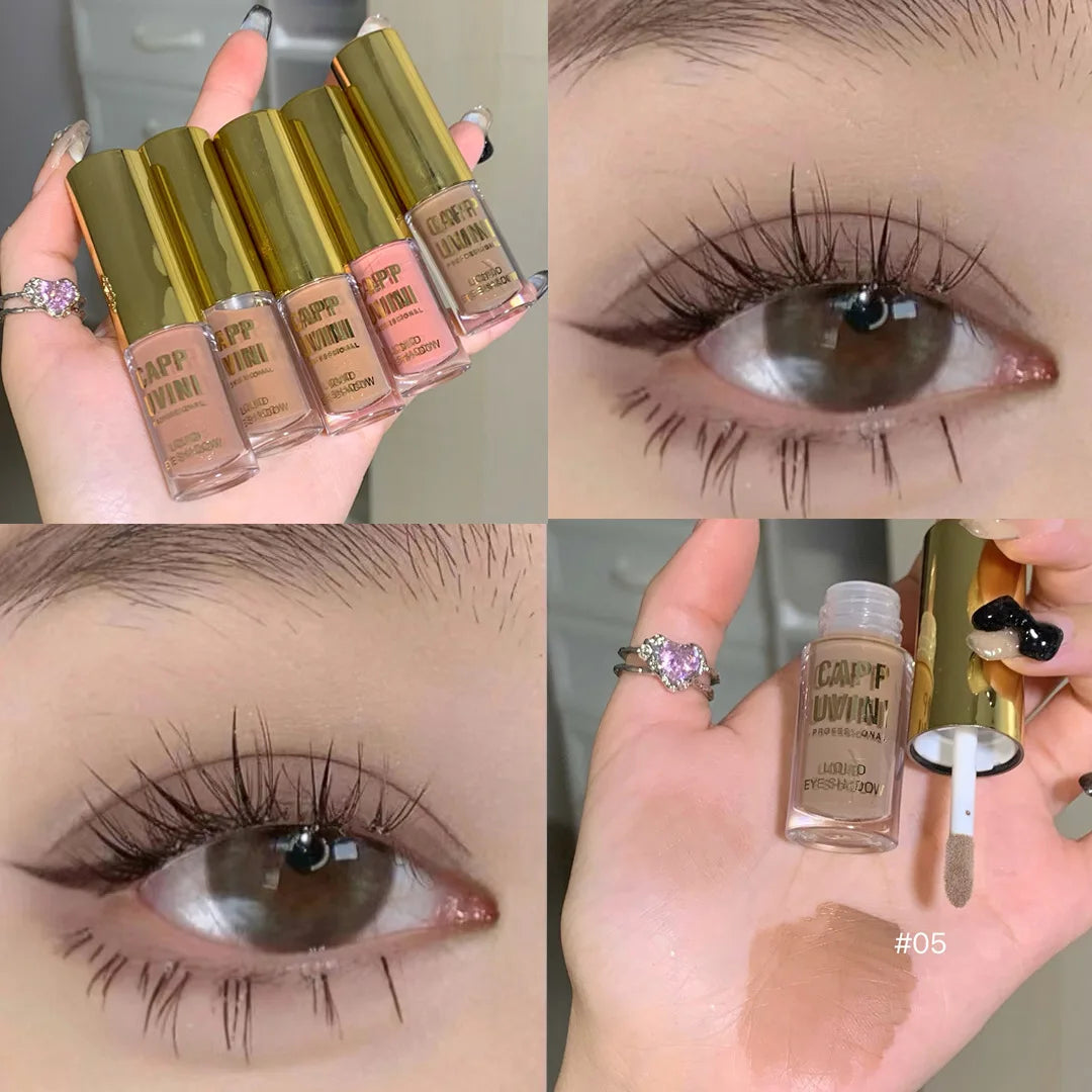 1Pc Nude Matte Liquid Eye Shadow Cream Longlasting Shiny Eyeshadow Shimmer Sequins Glitter Blush Makeup Pallette Comestics