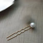 Korean U Shaped Hair Pins Vintage Elegant Pearl Hairpins Metal Bobby Hair Styling Grips Hair Bun Clips Women Girls