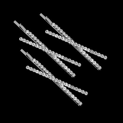 Fashion Bridal Barrettes Clear Crystal Women Hair Ornaments Hair Pins Women Hair Clips Bridal Hair Jewelry Accessories