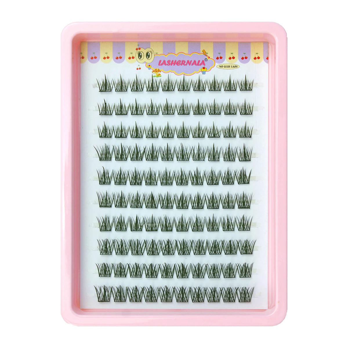 10 Rows Cat Eye Single Cluster Fake Eyelashes Natural Cosplay Makeup False Eyelashes Self-adhesive Natural Wispy Lash Extension