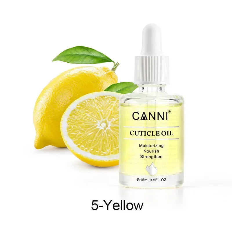 CANNI New 15ml Cuticle Oil 6 Flavor Nail Nourish Care Pure Natural Manicure Cuticle Deep Moisturize Oil Salon Cuticle Softener