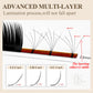 LAKANAKU UB UC UJ Curl Camellia Lashes with Adhesive Eyelash Extensions Russian Volume Fans Fluffy Lashes Premade Fan Lashes