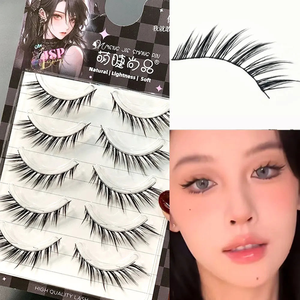 Fox Lash Clusters False Eyelashes Winged Lashes Clusters Manga Lashes Diagonal Flare Eyelashes Faux Cil Eye Lashes