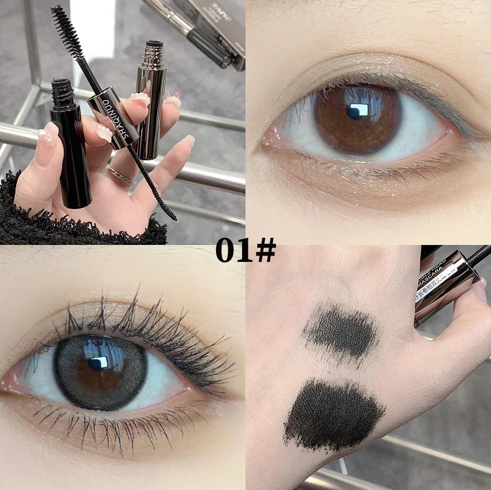SHAQINUO 2 In 1 Volume and Length Waterproof Mascara Long Lasting Dual-Ended Tubing Eye Makeup