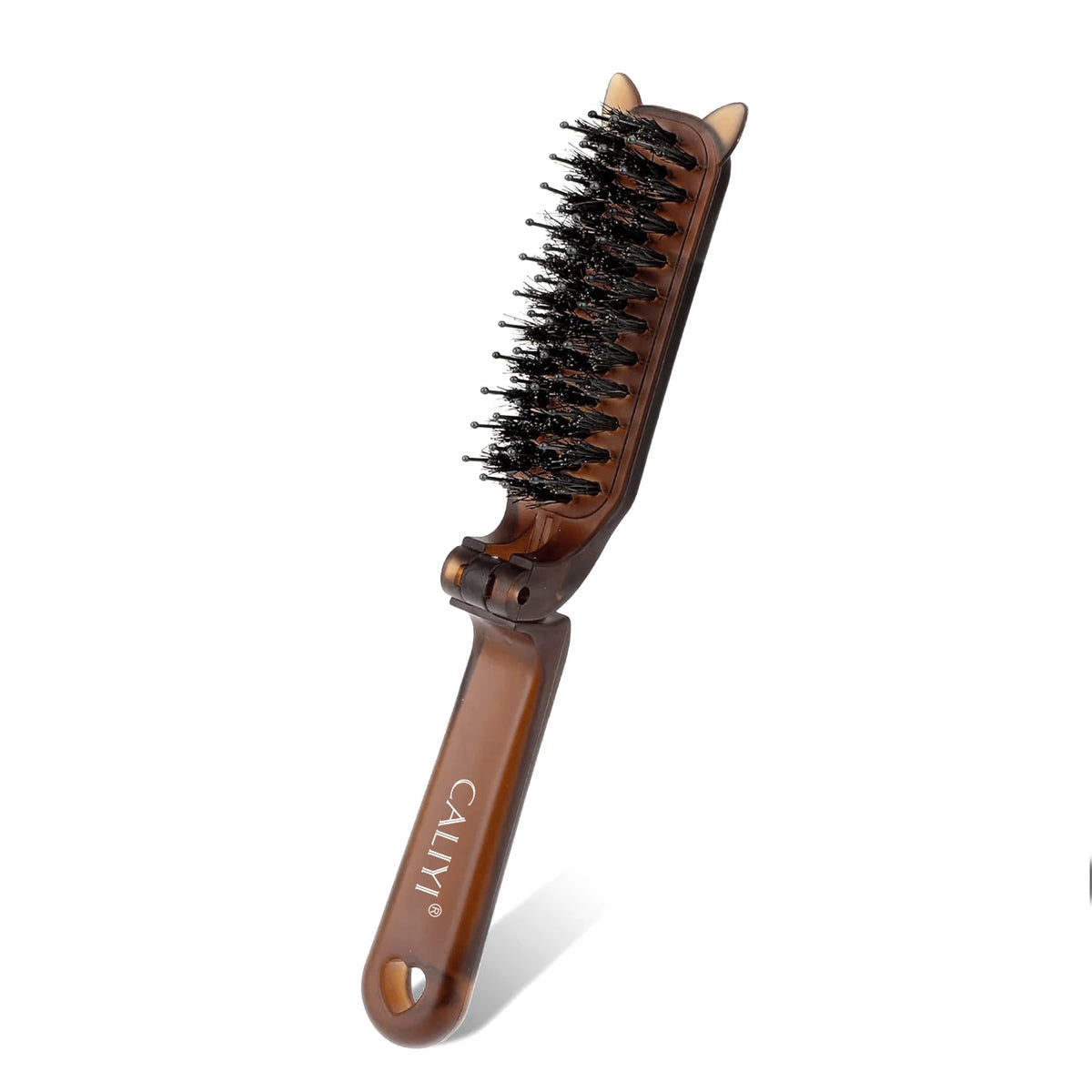 CALIYI 1/2PCS Foldable Hair Comb Portable Boar Bristle Hair Brush Hair Brush Head Massager Travel Combs Hair Styling Accessories