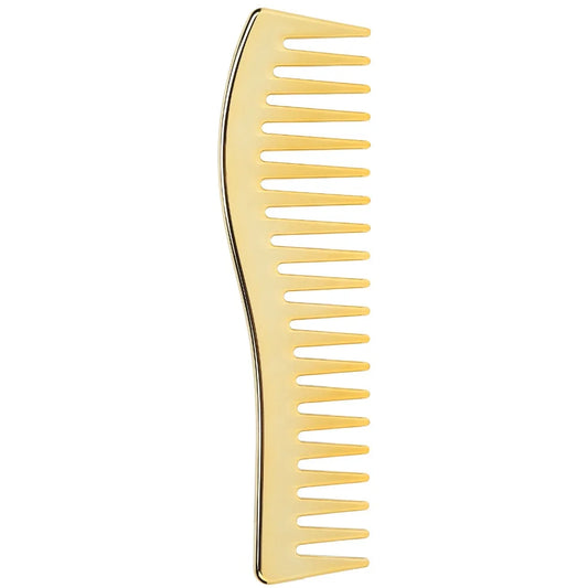 For Travel Use No Handle Wide Tooth Comb Large Size Gold Color Detangling Comb Plastic Professional Paddle Hair Comb Home Use