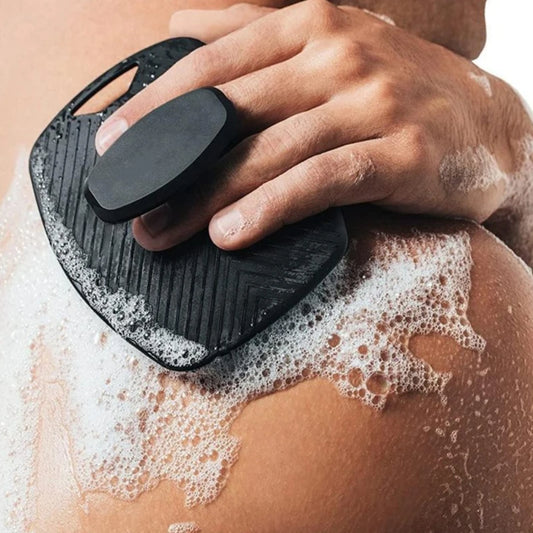 Soft Silicone Exfoliating Brush Cleanser Manual Body Cleansing Scrubber Shower Gentle Massage Bath Brush For Men