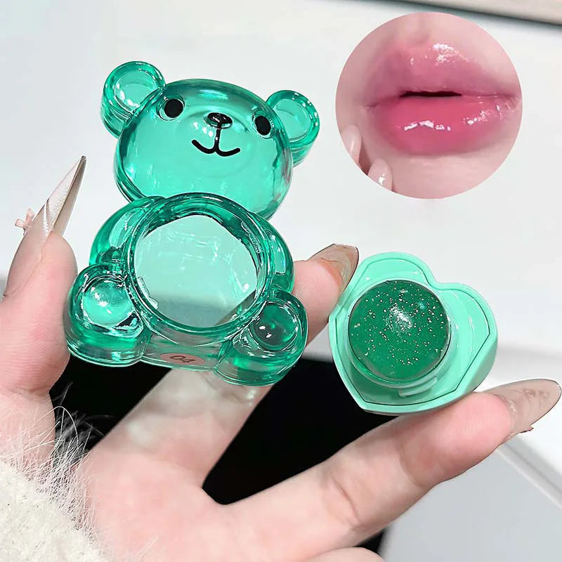 Cappuvini Soft and Cute Bear Lip Balm Moisturizing and Hydrating, Reduces Lip Lines, Non-Greasy, Limited Edition for Christmas and Halloween, Autumn and Winter Lip Care.