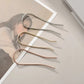 Metal U Shape Hairpins Simple Hair Sticks Women Girls Silver Gold Shell Enamel Hairpin Alloy Hair Clip Headwear Hair Accessories