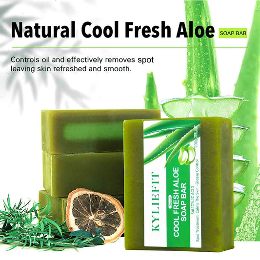 Aloe Vera Soap Bar With All Natural Ingredients, Remove Acne, Dark Spots, Brightening, Oil Control, Clean Skin, Exfoliation