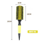 Professional 1PC 6 Sizes Round Wooden Hair Brush Boar Bristle Mix Nylon Salon Women Hair Styling Tools Yellow Brazil Hair Curler