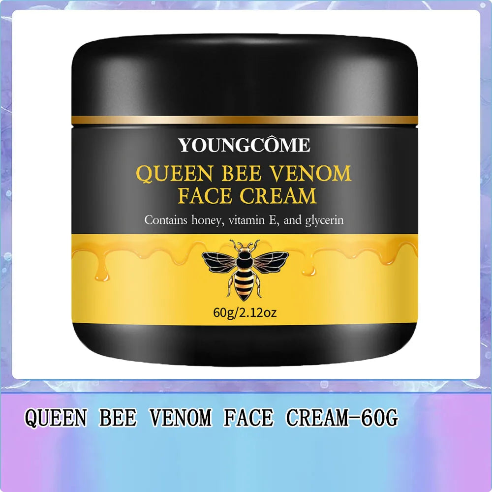 Queen Bee Venom Anti-Aging Face Cream - Collagen Boost & Deep Hydration, Wrinkle Reduction, Day/Night Moisturizer for All Skin
