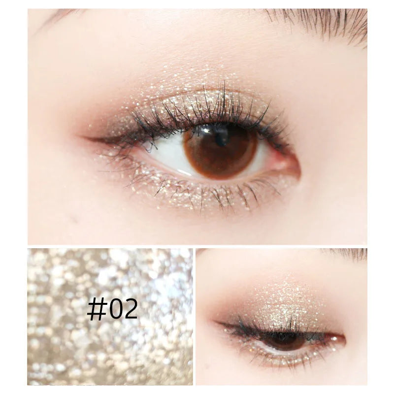 1Pcs Professional Shiny Liquid Eye shadow Eyeliner Cosmetics for Women Pigment Silver Rose Gold Color Glitter Cheap Makeup