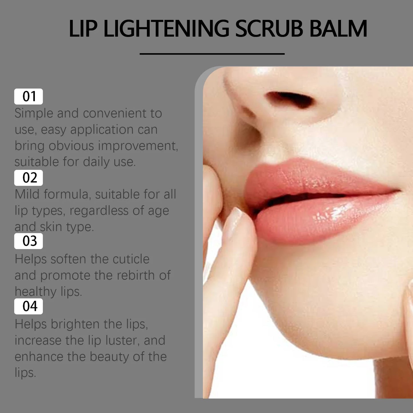 Lip Exfoliating Scrub, Nourishing & Moisturizing for Dry Chapped Lips, Gentle Sugar Lip Polish