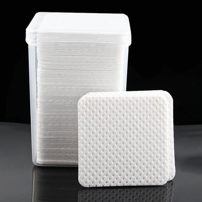 200 PCS Cleaning Cotton Pads Paper Cotton Wipes Eyelash Glue Remover Wipes Cleansing Cotton Nails Art Polish Makeup Clean Pads