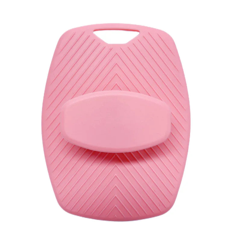 Silicone Body Scrubber Bath Wash Brush Exfoliating Loofah Body Brush Shower Face Scrubber Handle Wet & Dry Brushing for Man Wom