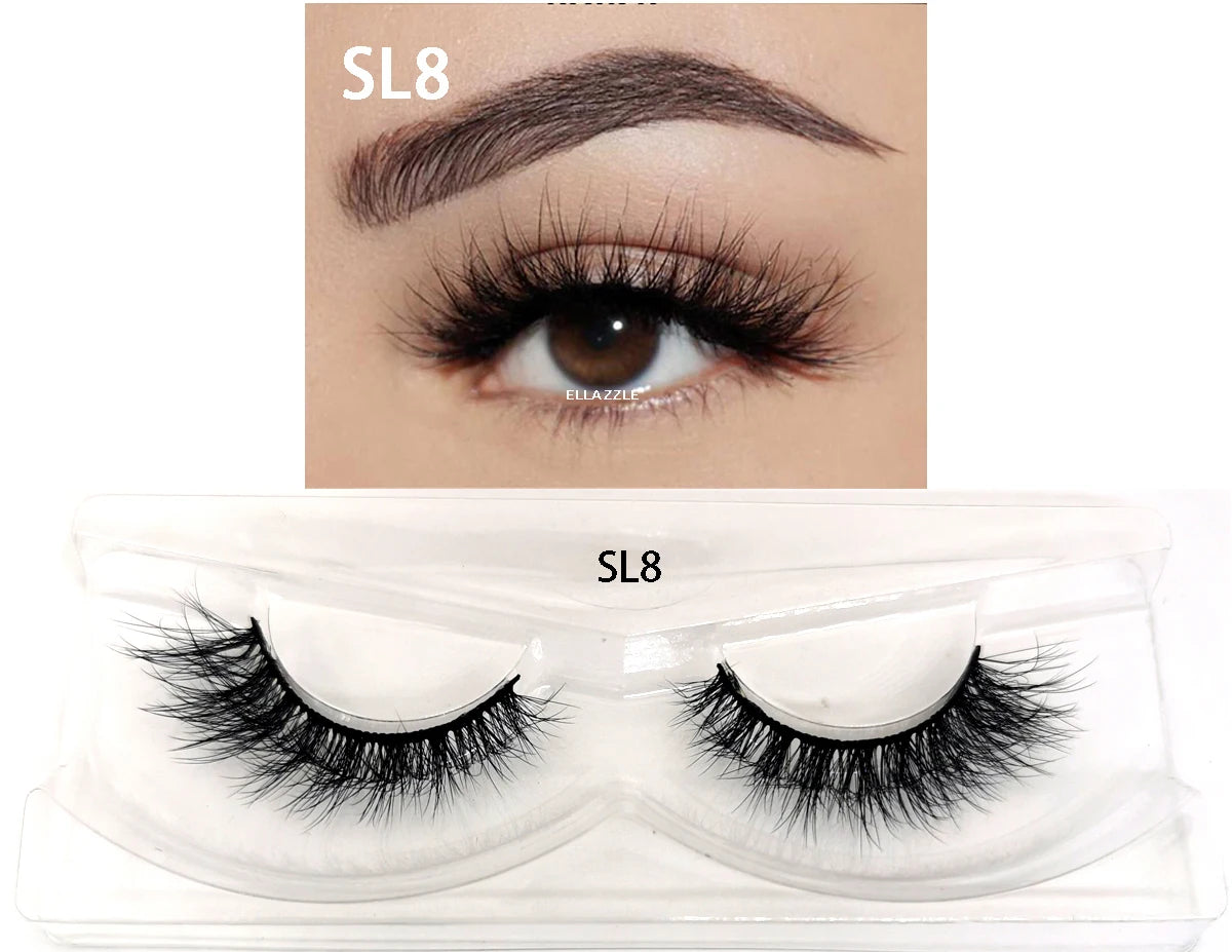 1 Pairs Makeup Eyelashes 3D Mink Lashes Fluffy Soft Wispy Natural Cross Eyelash Extension Reusable Lashes Mink 5D False Eyelash