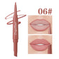 Double Head Matte Lip Liner Pencil 2 in 1 Long Lasting Waterproof Nude Red Lipstick Brighten Outline Makeup Stick