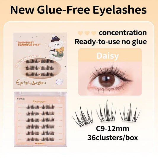 New Self-Adhesive Eyelashes No Glue Fake Lashes Extensions Reusable Eyelashes Glue-free False Eyelashes DIY Individual Lashes Ma