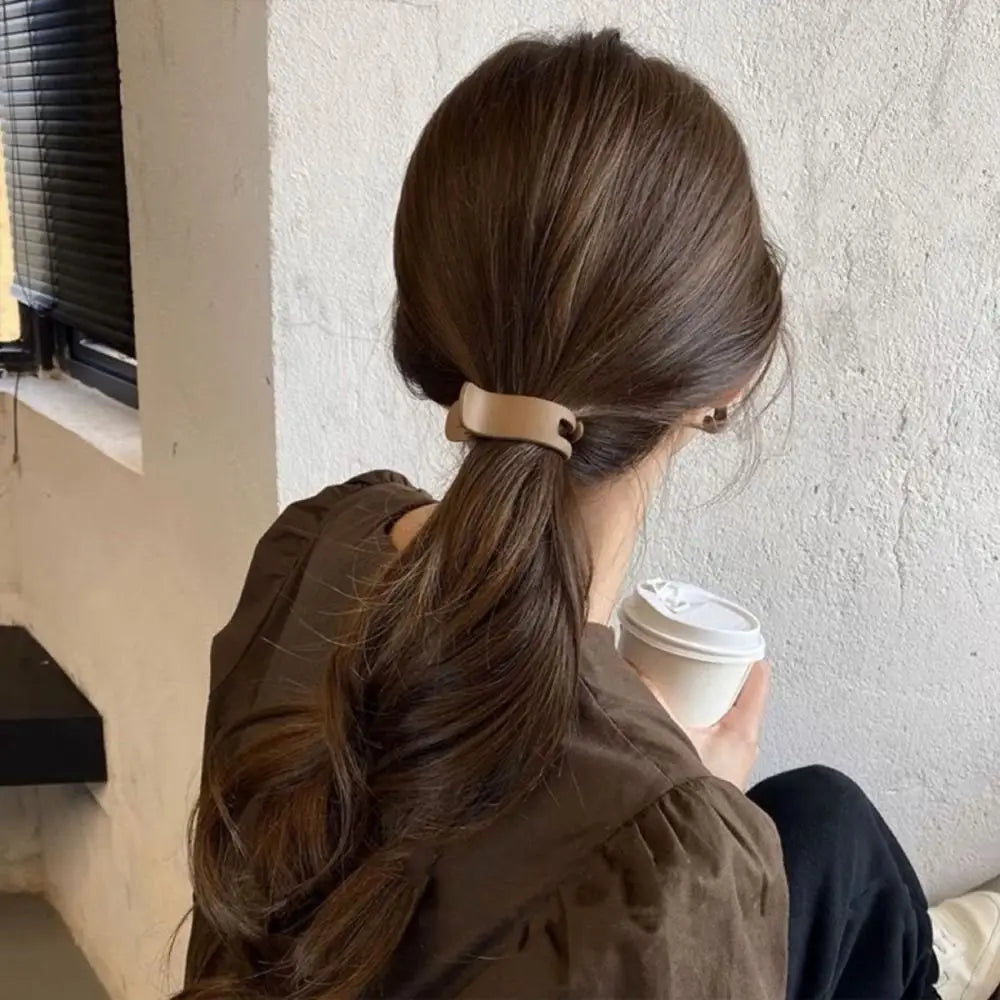 Solid Color Ponytail Hair Clip Fashion Hair Accessories Headdress Hairpin Simple Headwear Small Hair Claw Clips Girls
