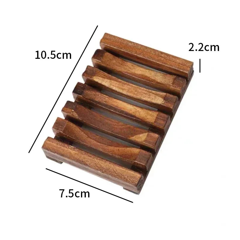 Soap Box Natural Wooden Bath Soap Holder Creative Fashion Tray Wooden Prevent Mildew Drain Box Kitchen Bathroom Washroom Tools