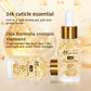 15ML Nail Cuticle Nutrient Oil 24k Gold Foil Cuticle Essence Nail Care Nutrition Oil Treatment  Strengthen Bright for Nails&Foot