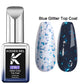 KODIES GEL Glitter Top Coat Gel Nail Polish 2 In 1 Semi Permanent  UV Stars Moon Halo Top Coat No Wipe Manicure Nail Art Sealer