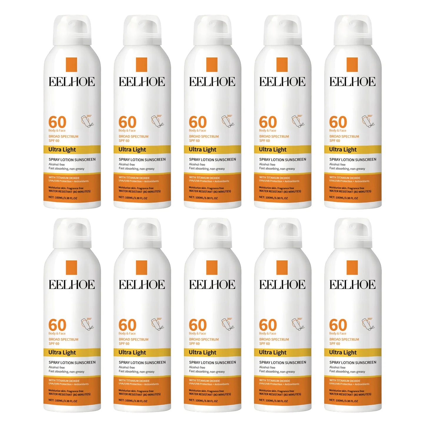 EELHOE Vitamin E Sunscreen Spray 100ml Long-lasting Deep Moisturizing Anti-UV Skin Protector Anti Oxidant Face Body Skin Care