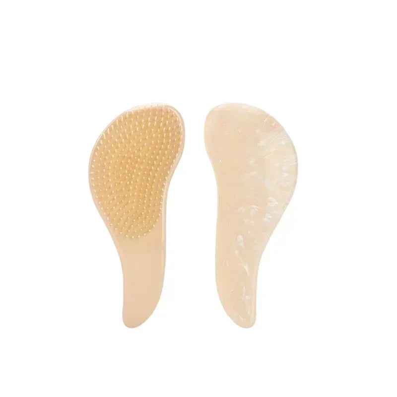 1pcs Marbled Soft Tooth Comb Anti-static Hair Brush Handle Entangle Detangling Comb Shower Massage Comb Salon Hair Styling Tools