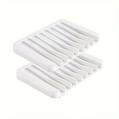1/2pcs Self Draining Soap Holder Silicone Soap Dish Soap Saver for Shower Bathroom Kitchen Sponges Keep Soap Bars Dry Clean