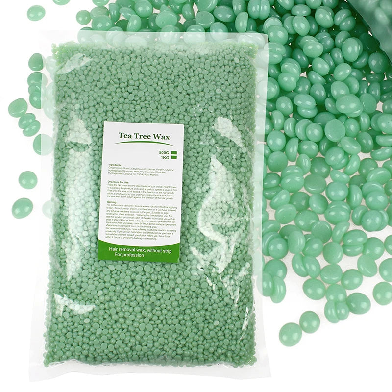 1000g Hot Film Painless Waxing Beads Depilatory Wax Beans Hard Wax Beans Heating Wax Machine Bikini Face Body Hair Removal