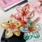 Bohemia Egg Flower Flower Hair Clips Fashion Flower Shape Headwear Shark Clip Plastic Colorful Flowers Claw Vacation