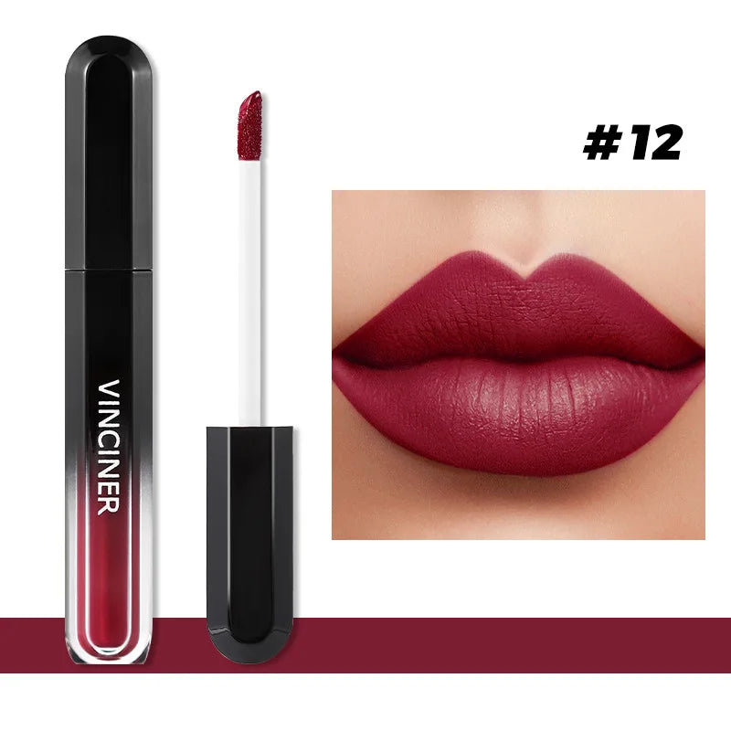Not Easy To Fade Lip Gloss Punk Smoky Dark Brown Matte Lip Glaze Velvet Coffee Liquid Lipstick Long Lasting Makeup Sexy Lip Tint