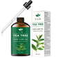 Tea tree essential oil for skin care, massage, shower, diffuser relaxing essential oil for face, body, nails, hair, eyelashes