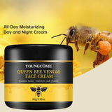 Queen Bee Venom Anti-Aging Face Cream - Collagen Boost & Deep Hydration, Wrinkle Reduction, Day/Night Moisturizer for All Skin