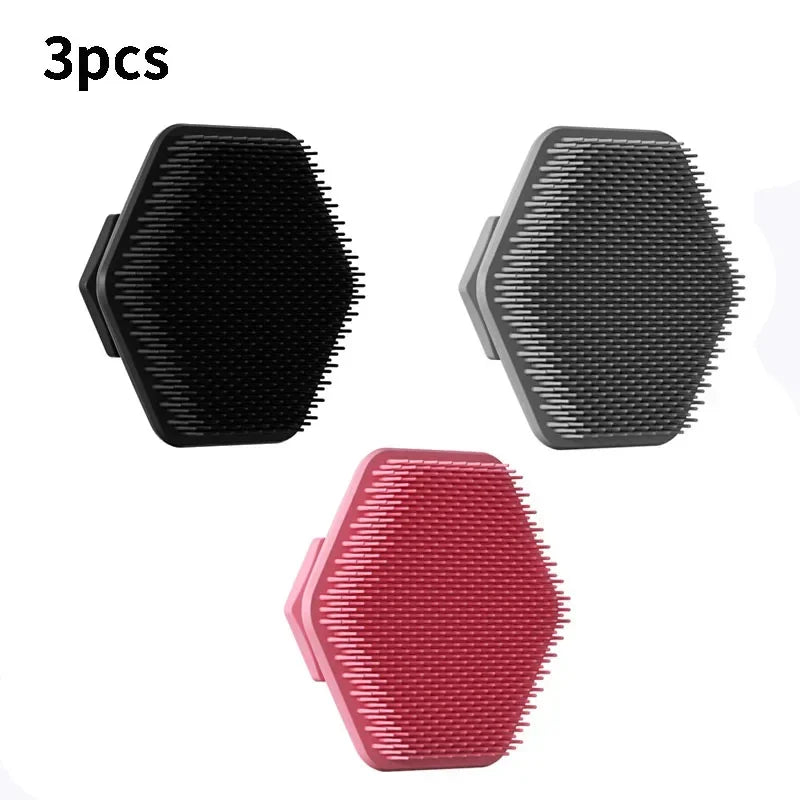 Exfoliating Silicone Brush Cleanser No Slip Handle Body Scrubber Cleans and Massages Skin Bathroom Accessories Bath Brush