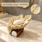 Thanksgiving Soap Dish Maple Leaf Holder Harvest Festival Decor White Resin Soap Tray for Bathroom Vanity Ornament Home
