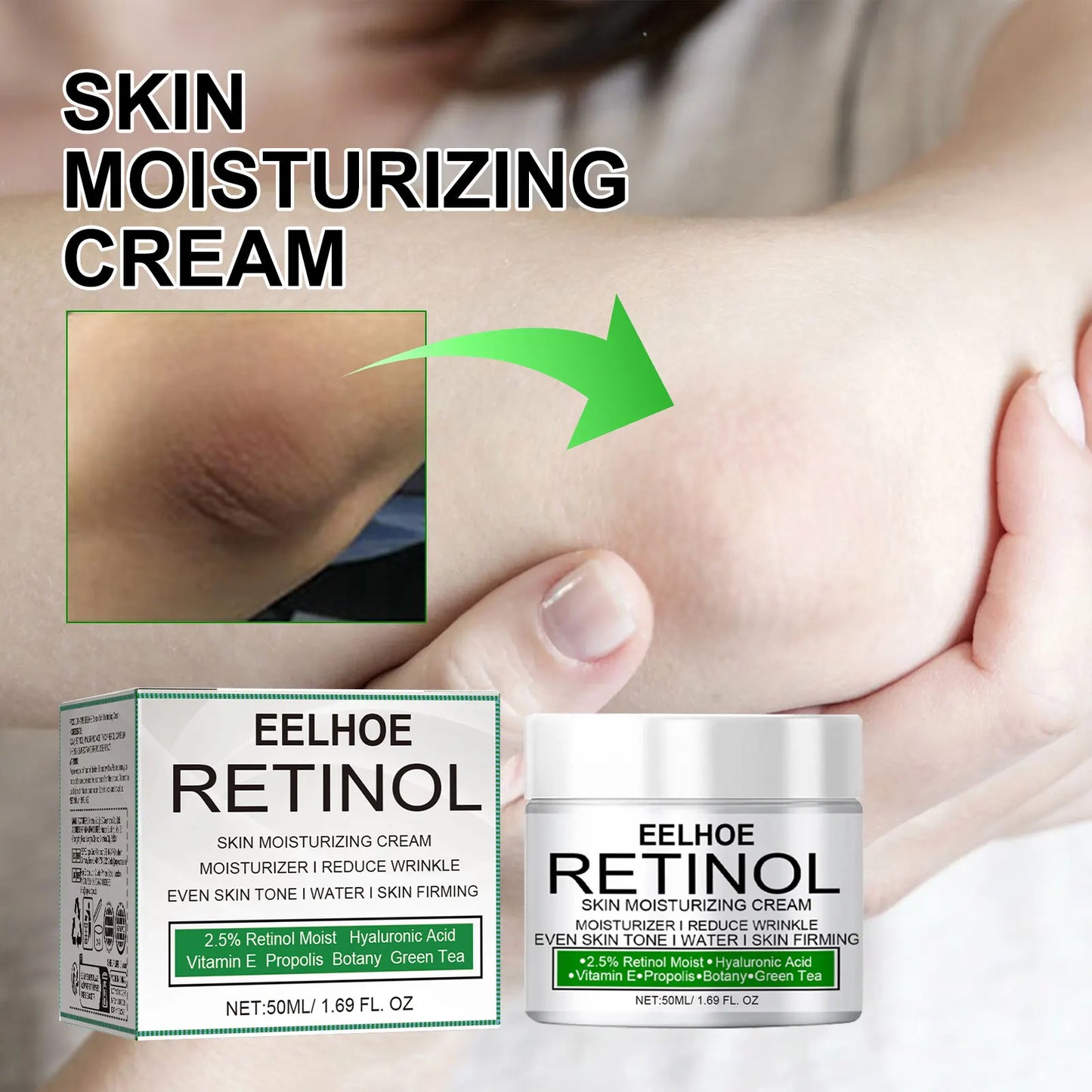 Anti-Aging Retinol Cream Deep Moisturizing Removing Wrinkle Firming Lifting Nourishing Elbow Armpit Skin Body Whitening Cream