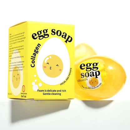 Natural Collagen Egg Soap 80g Wholesale Collagen Bath Soap Bar Cleaning Hydrating Moisturizing Soap