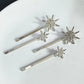 Wedding Bride Hair Clip Pins Set Metal Crystal Starburst Hairpins Luxury Bridal Hair Barrettes Fashion Hair Accessories