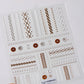 1pcs White 5D Pearl Lace Wave Lines Nail Art Stickers Elegant Exquisite Nail Decoration Decals DIY Self Adhesive Transfer Slider