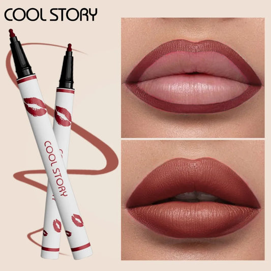 Liquid Matte Lipliner Pencil Waterproof long Lasting Lipstick Pen Natural Quick Drying Lip Liner Outline Lips Contour Makeup