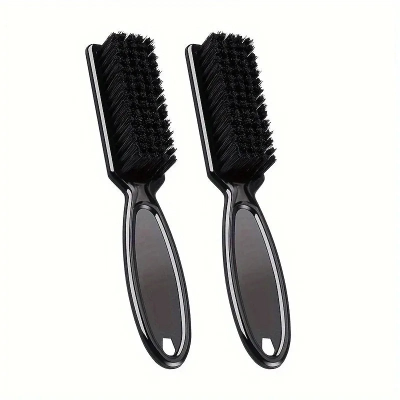 Soft Hair Cleaning Brush Set Barber Neck Duster with Plastic Handle Hairdressing Carving Shape Head Cleaning Tool