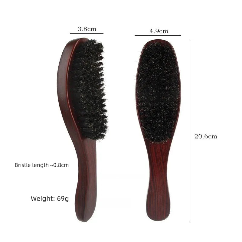 Slick Back Hair OR Beard Brush for Sleek Ponytail Bun & Smoothing Baby Hairs, Flyaways, Edge Control - Backcombing & Teasing